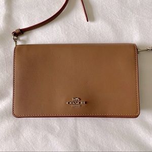 COACH HAYDEN FOLDOVER CROSSBODY CLUTCH BAG LEATHER
